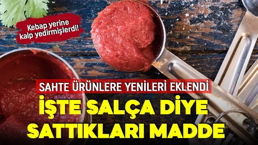 İşte salça diye sattıkları madde!