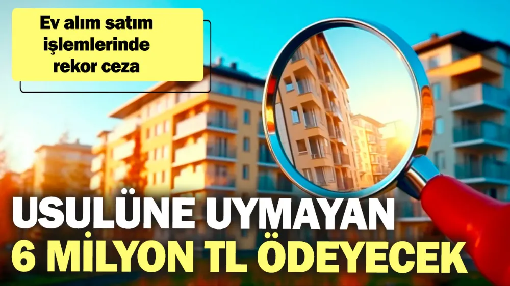 Ev alım satımı yapacaklar dikkat! Cezası 6 milyon TL...