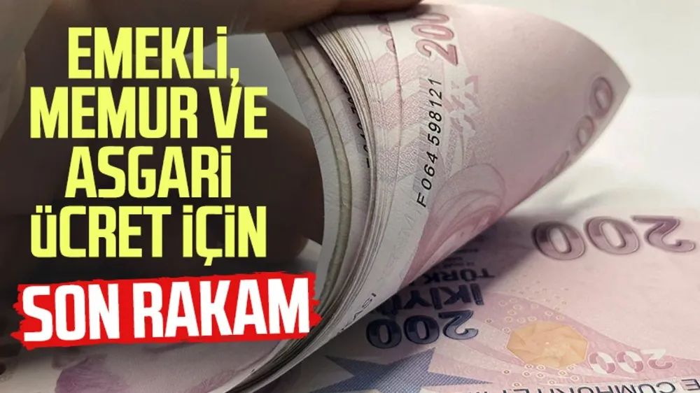 Rakam verdi, memur ve emekli maaşı için 