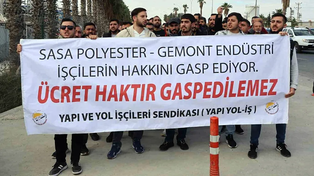 Ücretlerini alamayan SASA işçileri eyleme başladı...