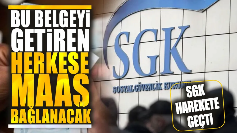 Bu belgeyi getiren herkese maaş bağlanacak