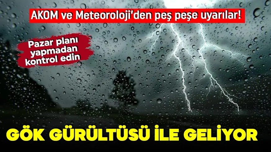 Sağanak yağış geliyor...