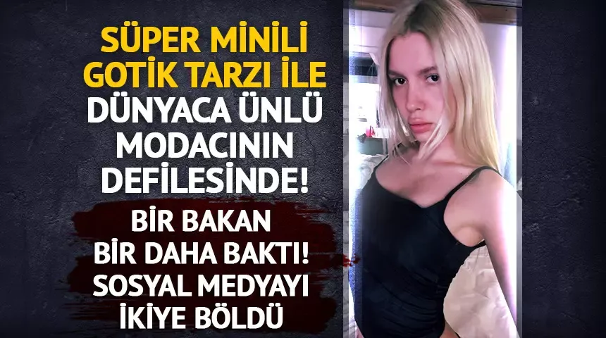 Aleyna Tilki Dilara Fındıkoğlu defilesine katıldı! Süper minili kombini olay oldu