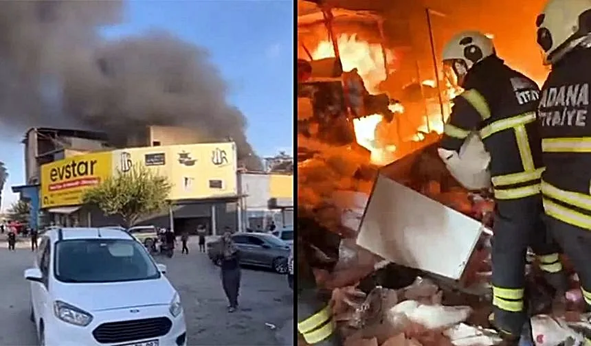 Adana’da Tekstil Atölyesinde Korkutan Yangın!