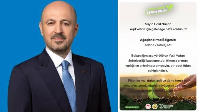 Nacar’dan ‘Yeşil  Vatana’ destek
