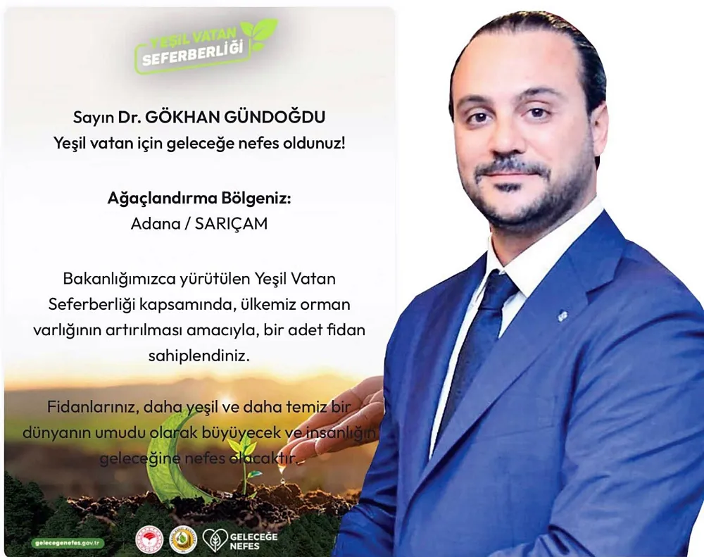 Dr. Gündoğdu’dan ‘Yeşıl Vatan’a Destek!