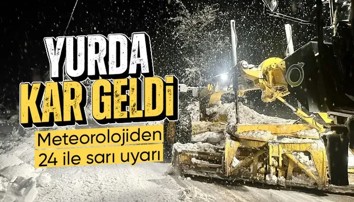  Yurtta yoğun kar alarmı! 24 kent için sarı alarm verildi...