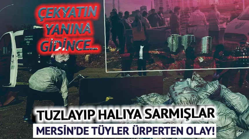Çekyattan ceset çıktı! Cesedi tuzlanıp halıya sarmışlar...