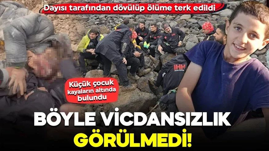 Dayısı tarafından dövülüp ölüme terk edildi! 10 yaşındaki Amir kayaların altında bulundu...