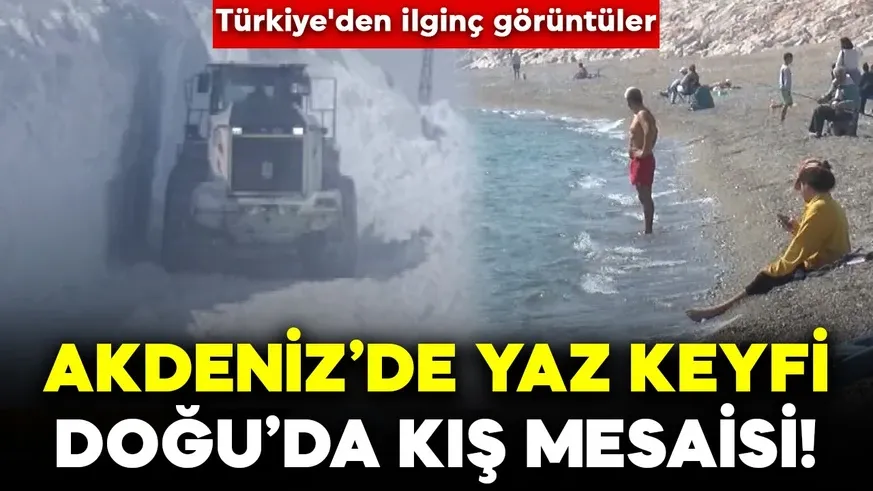 Bir yanda yaz, bir yanda kış...