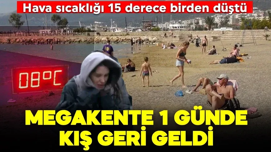 Bir günde kış geri geldi! Sıcaklıklar 15 derece düştü!