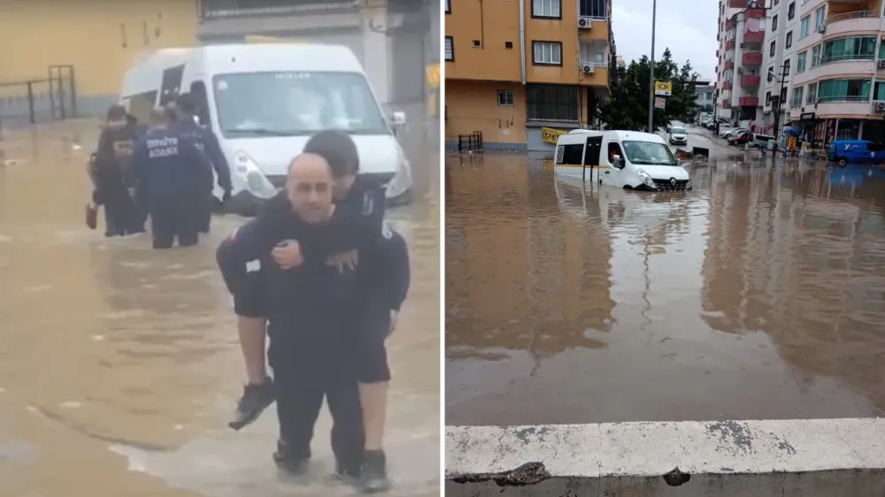 Adana’yı sağanak vurdu!