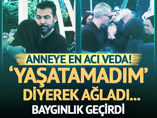 Aslı Hünel annesinin cenazesinde bayıldı!