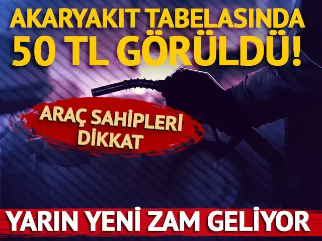 Akaryakıt 50 TL