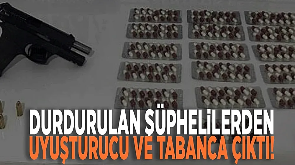 Polisin uyarı ateşiyle durdurulan araçtan uyuşturucu ve silahlar çıktı