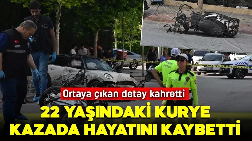 Otomobilin çarptığı kurye, ilk iş gününde hayatını kaybetti...