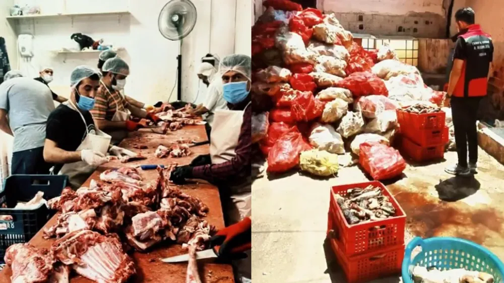 Adana’da  5 ton bozuk  sakatat ele geçirildi