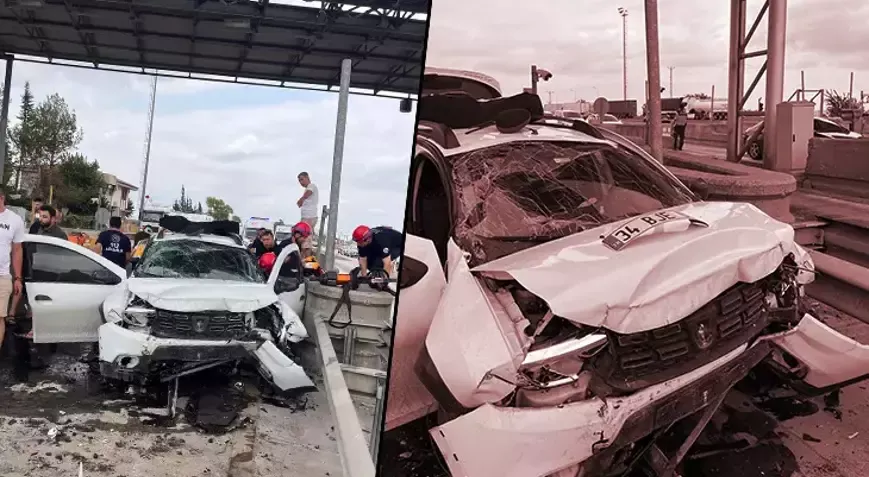 Otoyol gişesinde feci kaza: 1 ölü, 4 yaralı