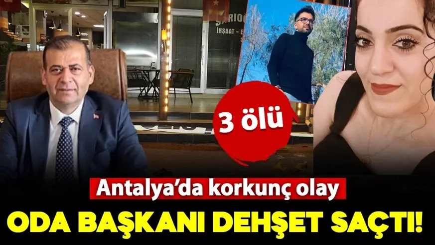 Oda Başkanı biri kadın 2 kişiyi öldürüp intihar etti...