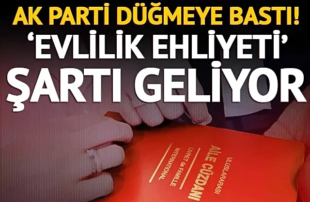 Evlenecek çiftlere ‘ehliyet’ şartı geliyor…