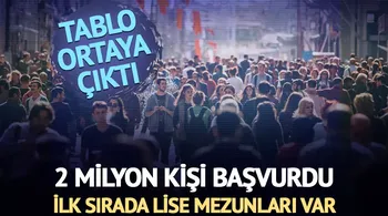 İlk sırada lise mezunları var! 2 milyon kişi başvurdu...