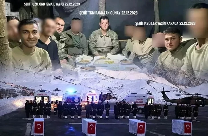 Aynı sofrada 4 şehit asker! Türkiye'nin yüreğini yakan fotoğraf