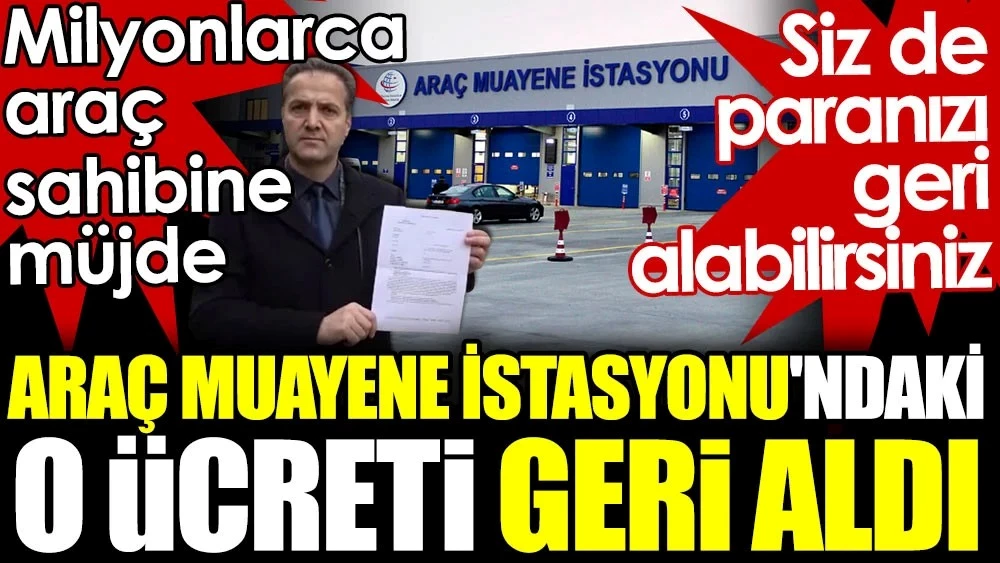 Ücretin iade edilmesi yönünde karar verildi...